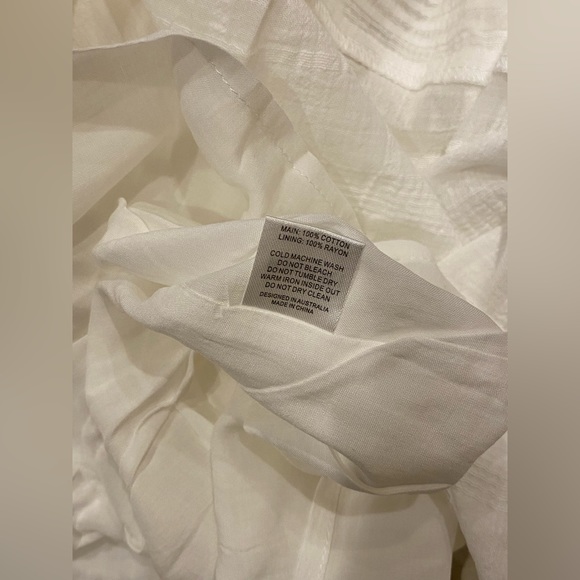 Kivari Serena Babydoll Mini Dress - White - size 10 US - NWT - Picture 15 of 16